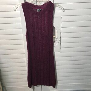XXI burgundy ballet sleeveless sweater dress, S/P